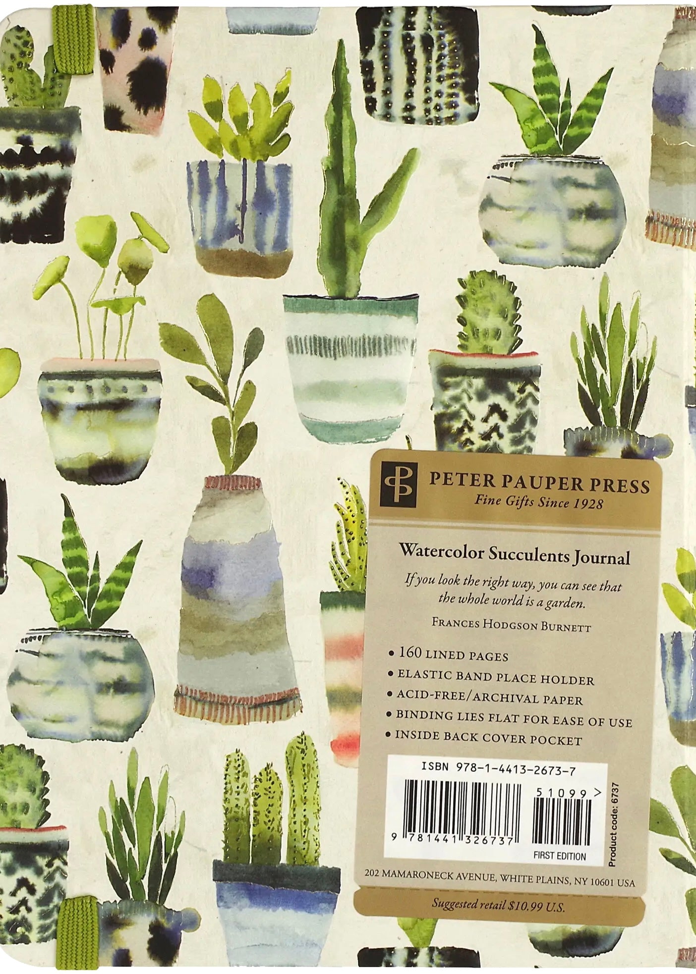 Watercolor Succulents Journal