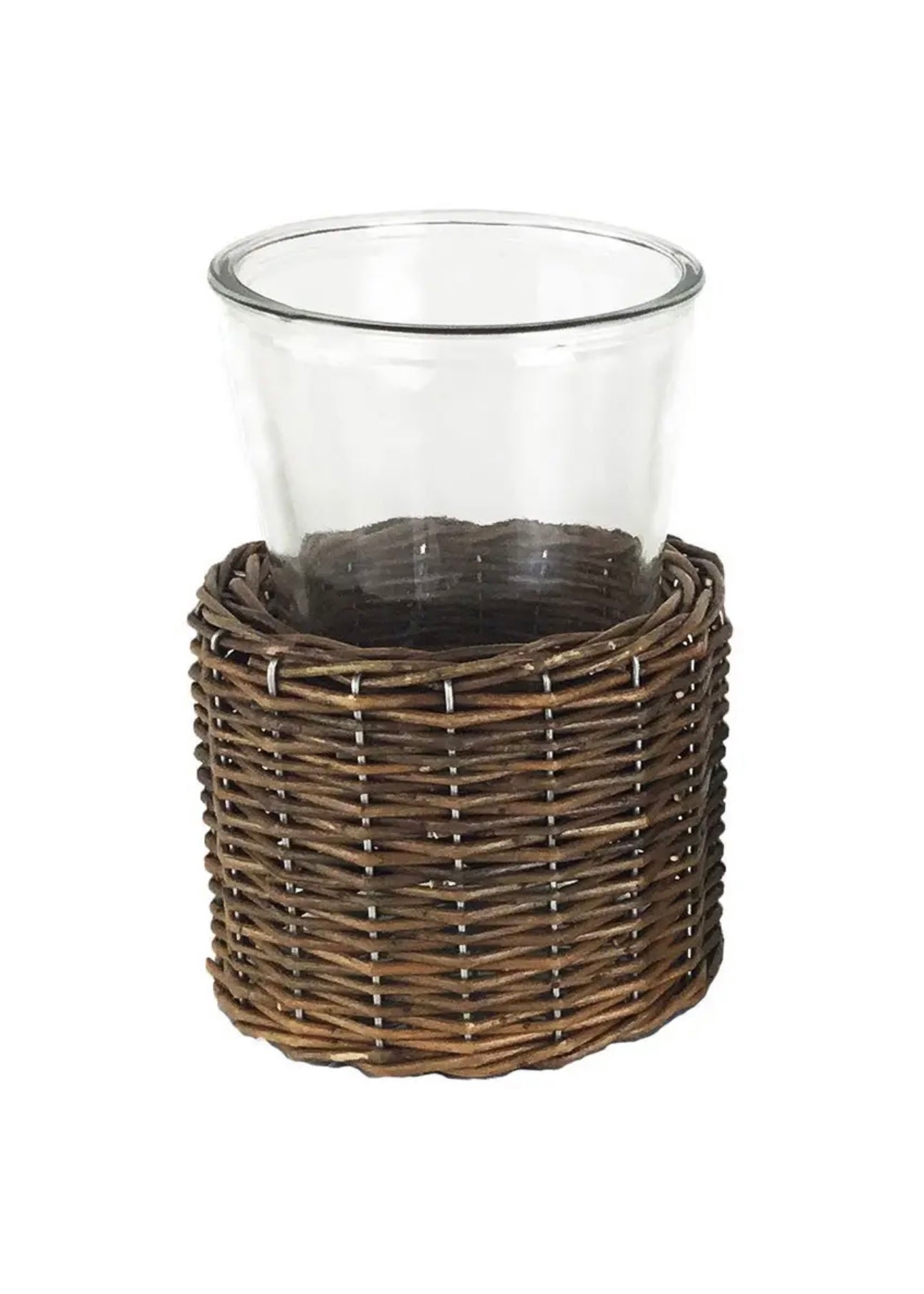 Glass Vase w/ Wicker