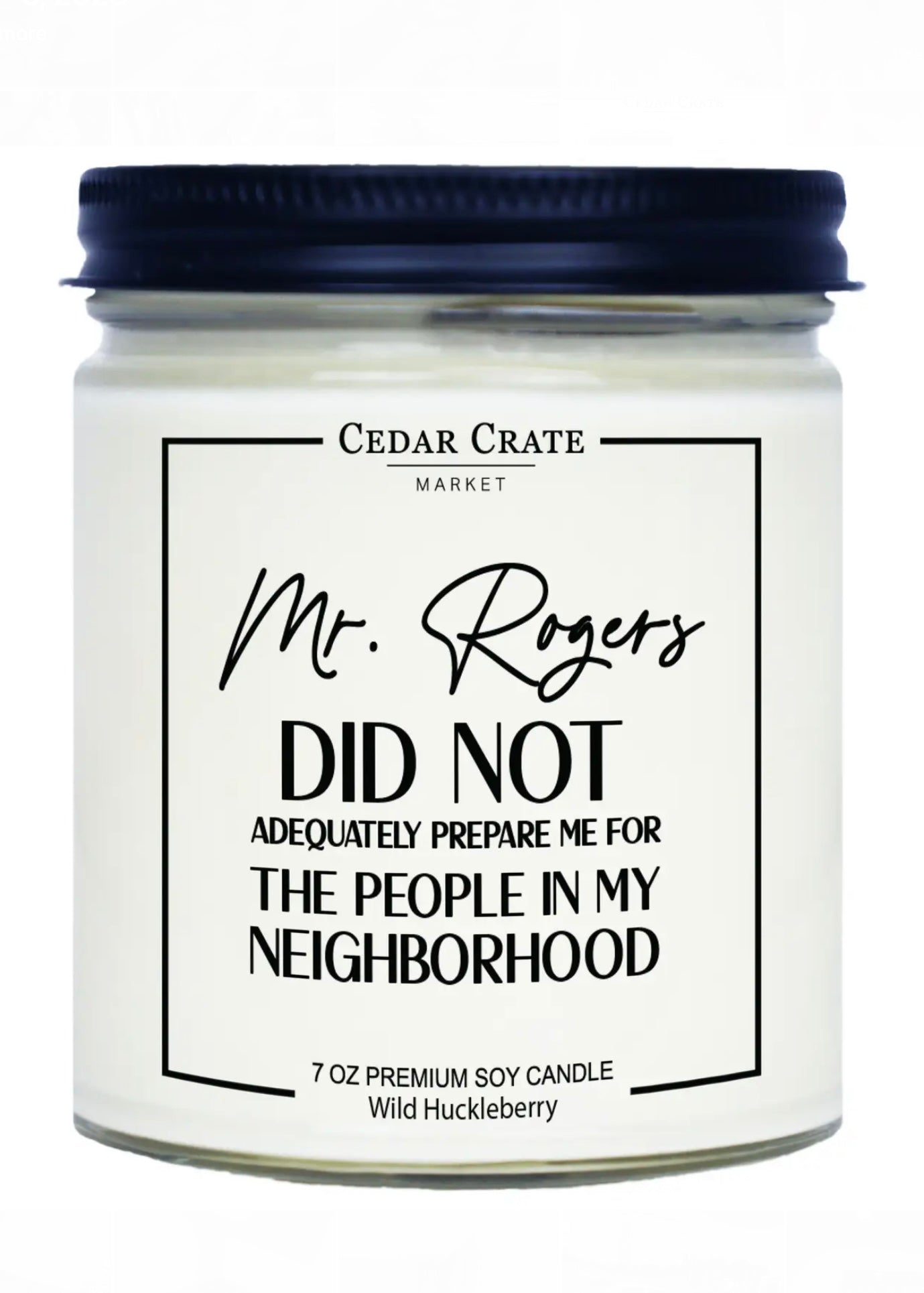 Mr. Rogers Did Not Adequately Prepare Me Soy Candle