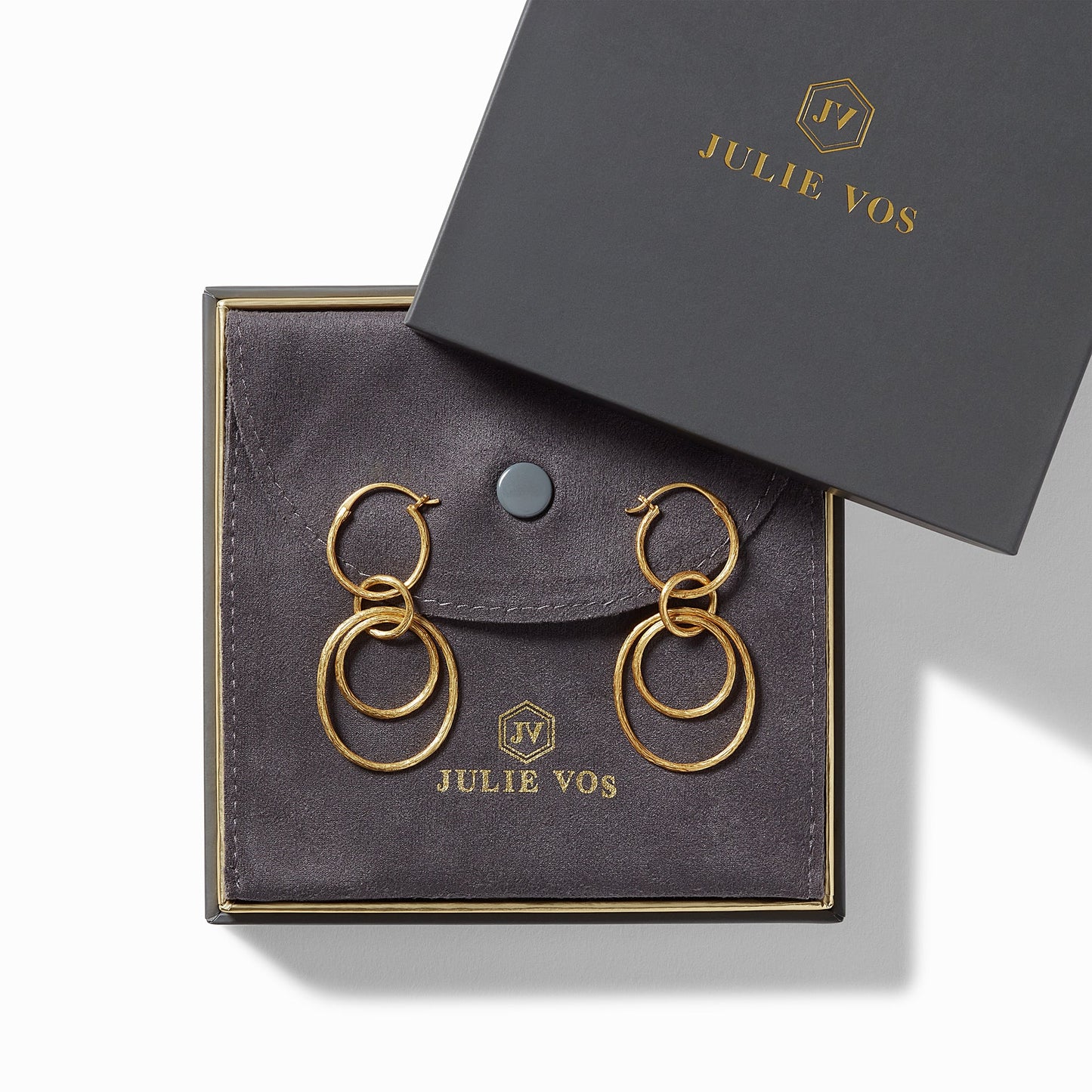 Simone 3-in-1 Gold Earring