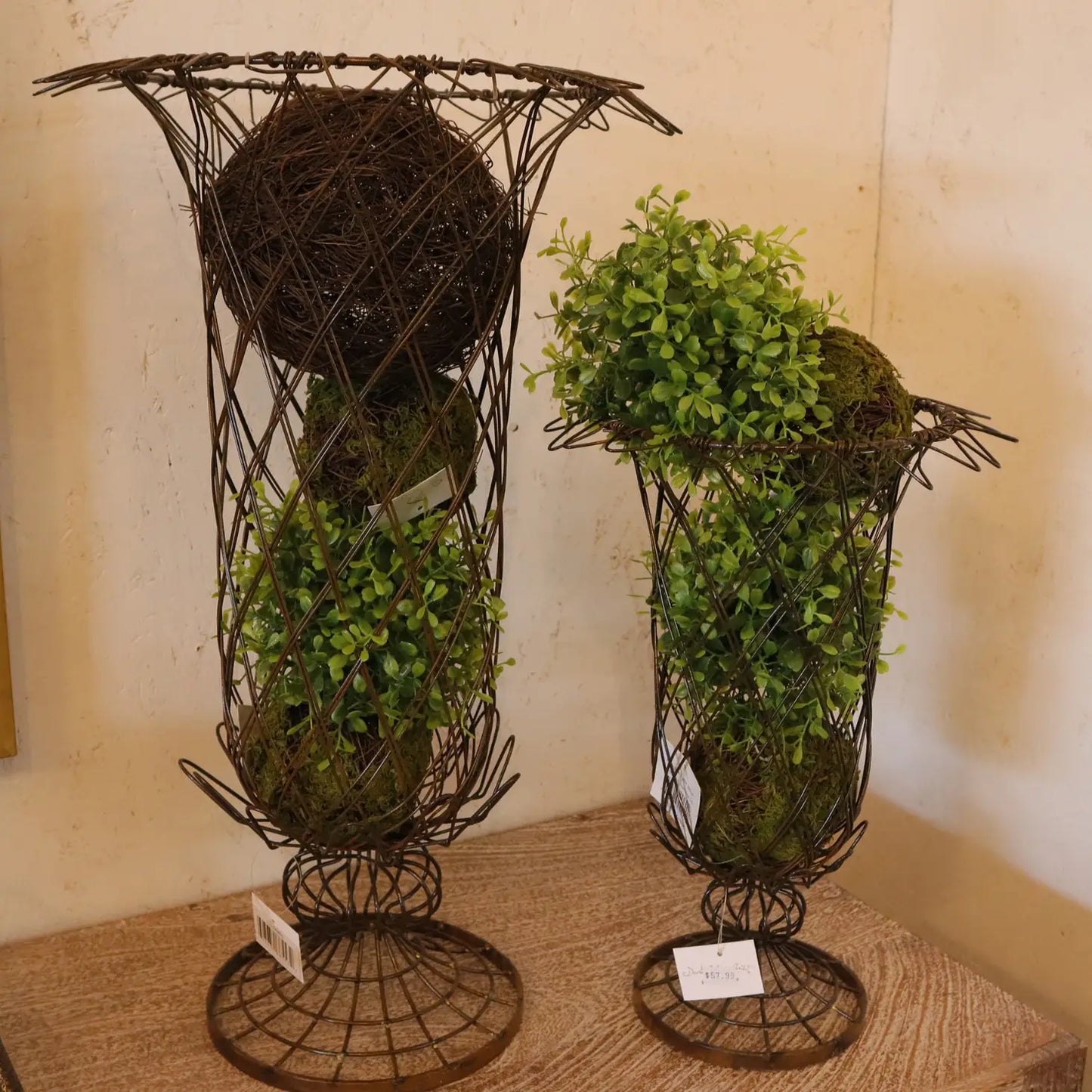 Criss Cross Wire Planter