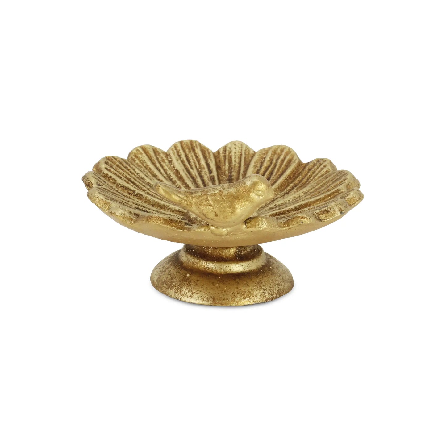 Golden Metal Flower w/ Bird
