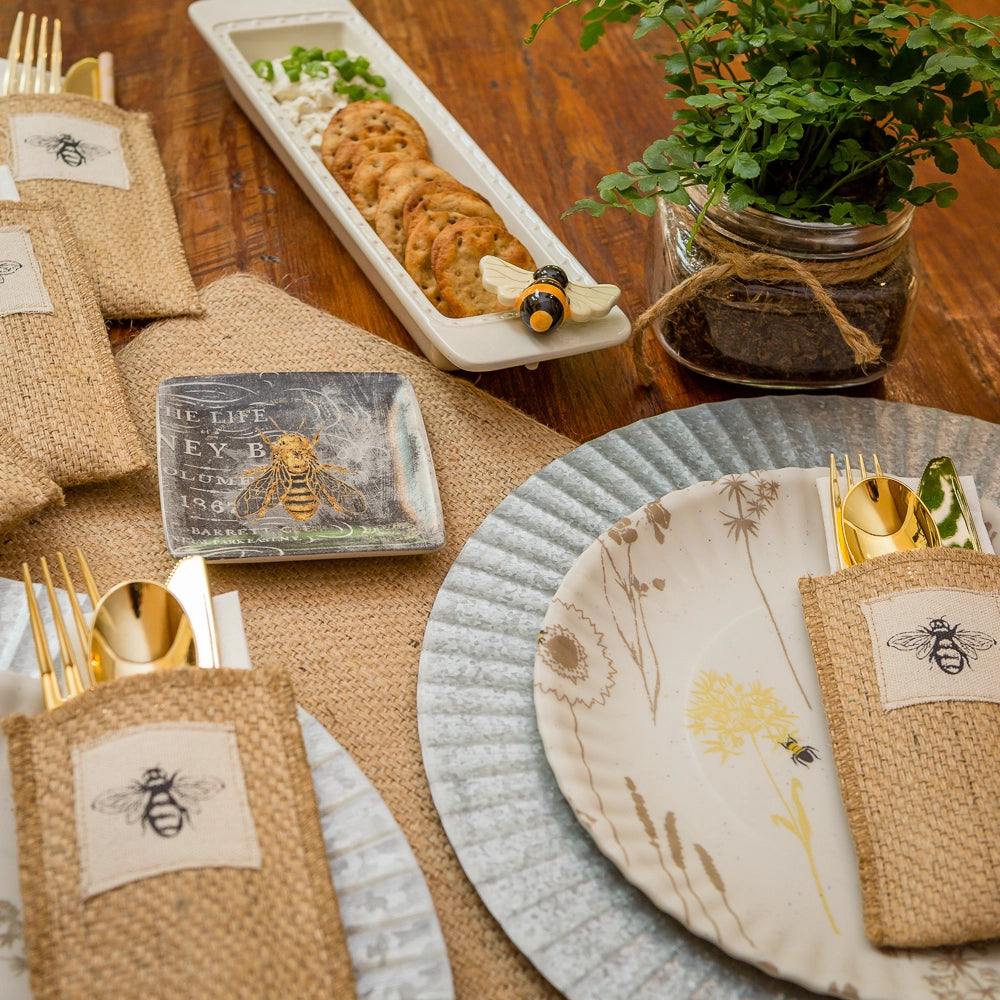 Bee Patch Silverware Pouch - Set of 8