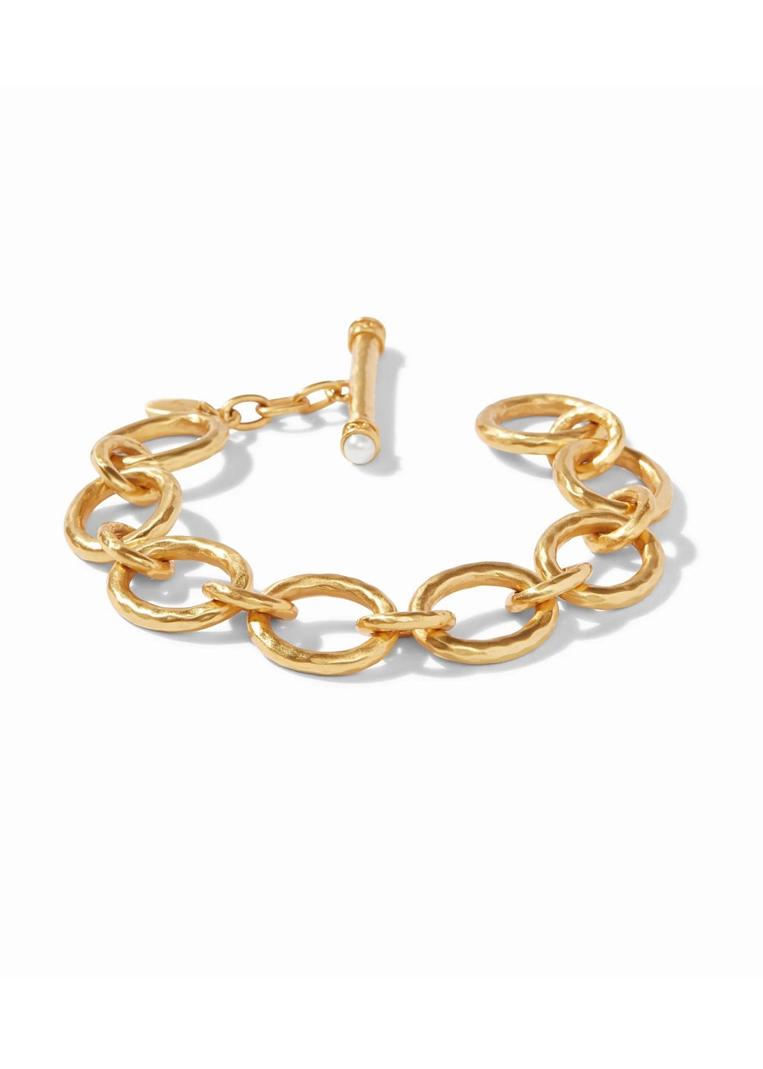 Catalina Demi Gold Link Bracelet w/ Pearl endcaps