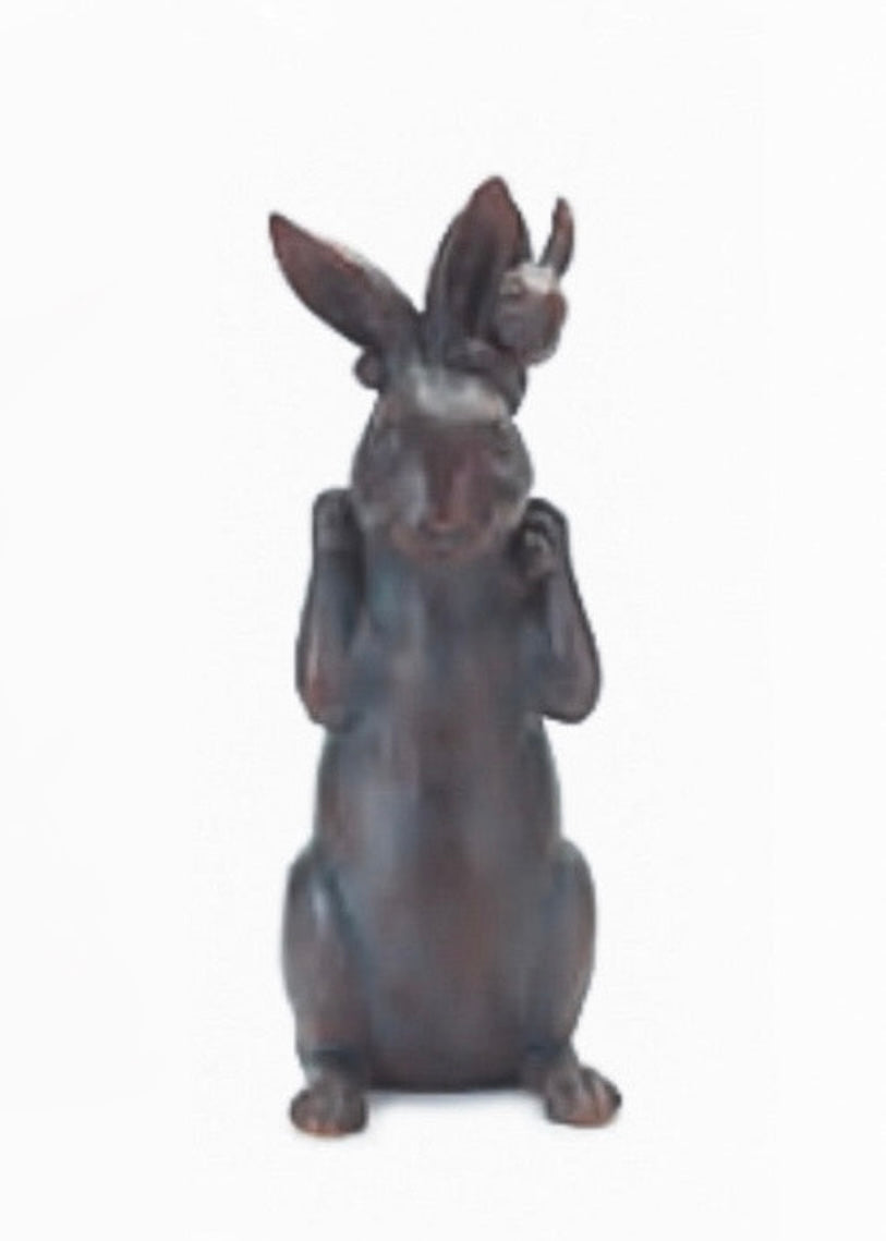 Father and Baby Rabbit Figurine