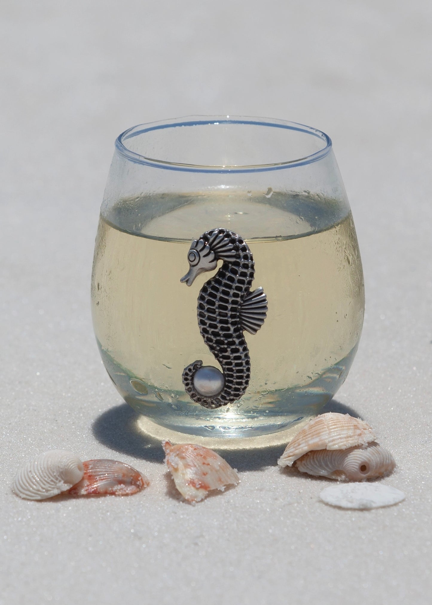 Seahorse wine glass