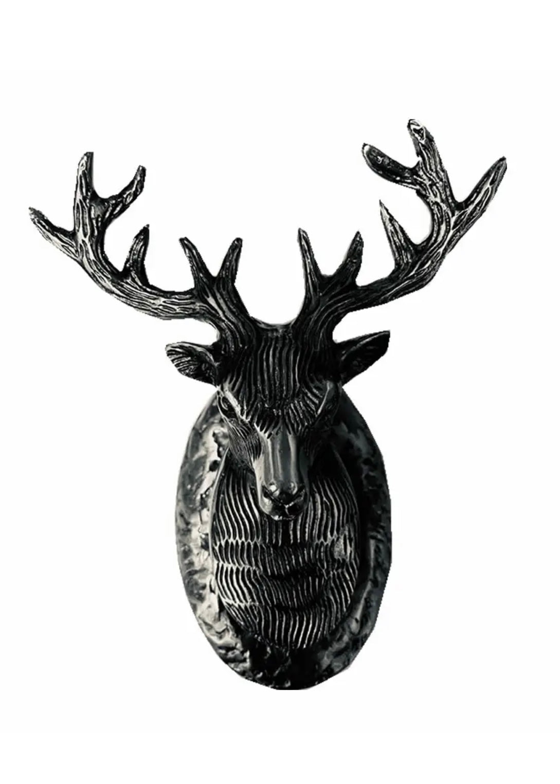 Highland Stag Door Knocker - Antique Silver