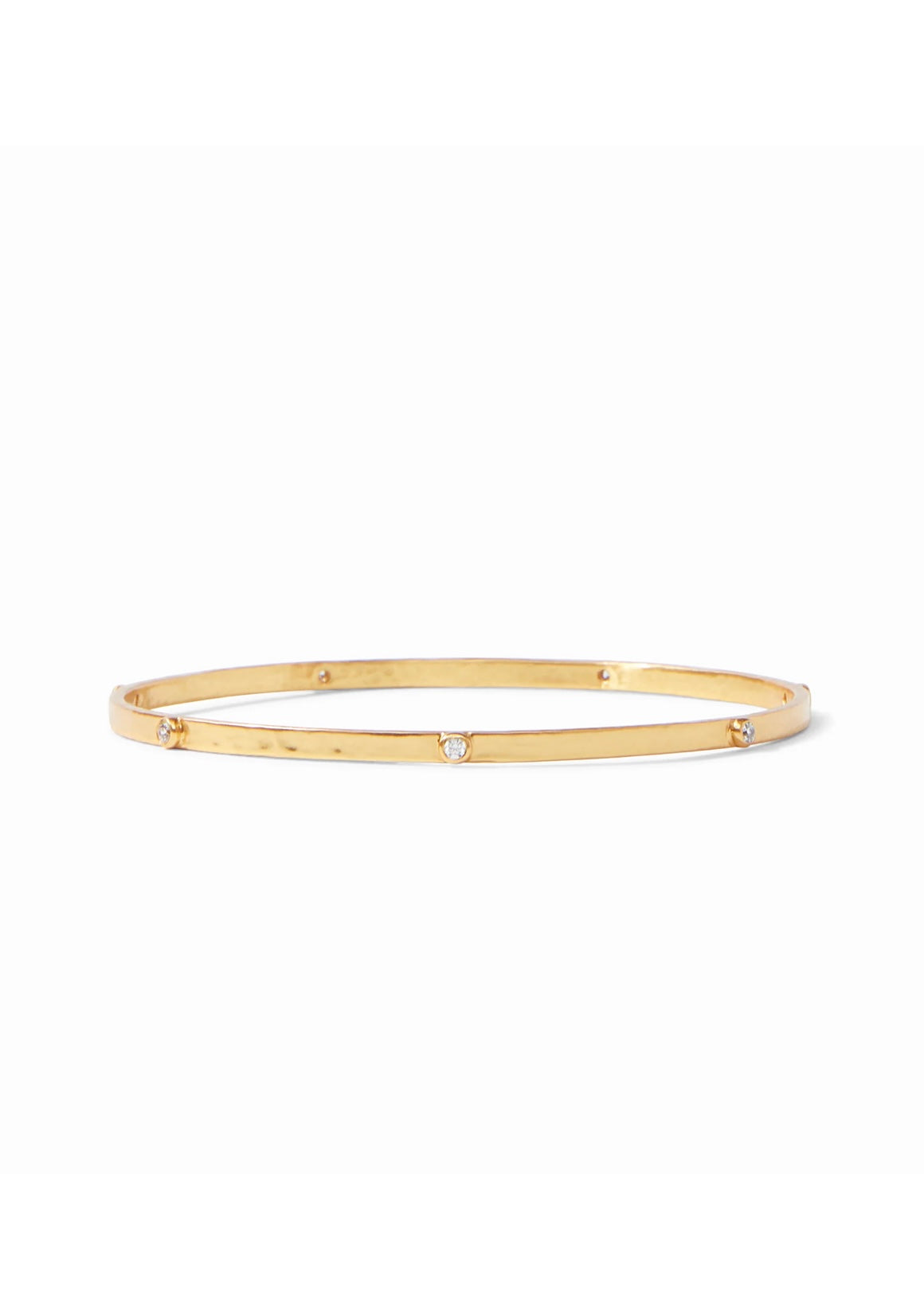 Crescent Bangle - Gold Cubic Zirconia