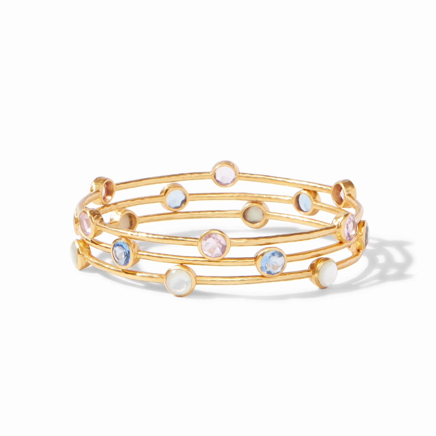 Milano Bangle - Gold Band w/ Charcoal Blue