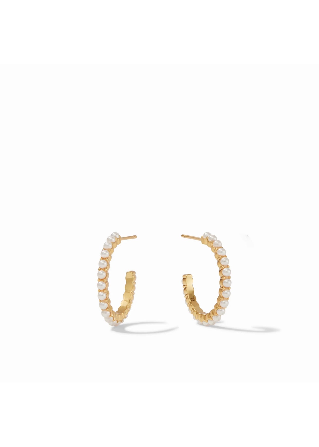Juliet Gold Small Hoop - Pearl