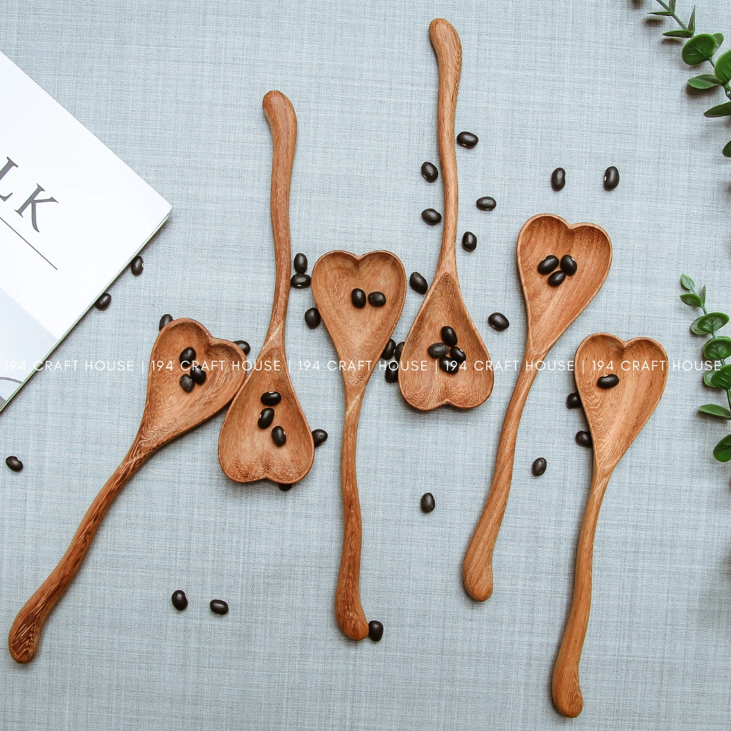 Wiggly Heart Wooden Spoon
