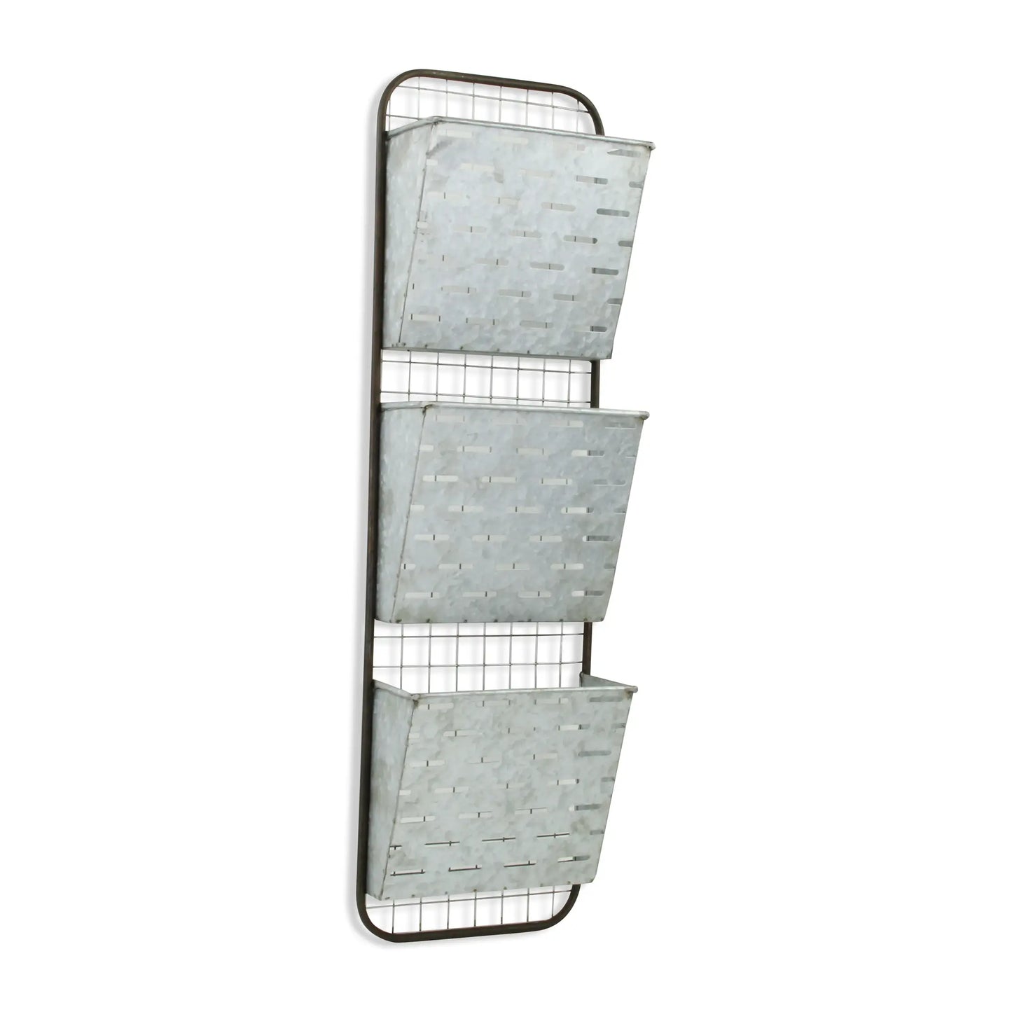 3 Tier Slat Metal Pockets