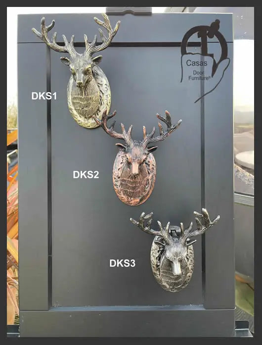 Highland Stag Door Knocker - Antique Silver