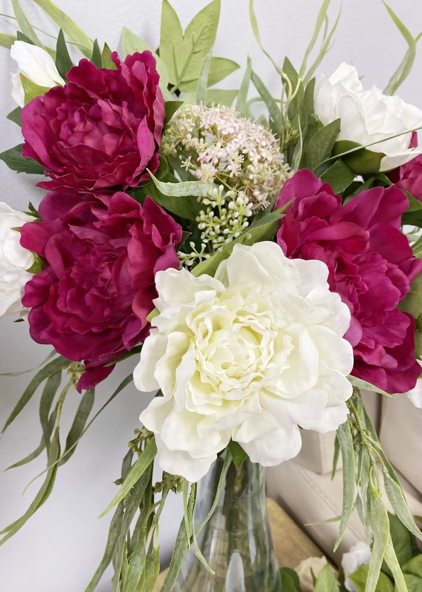 Peony Stems-Fuchsia