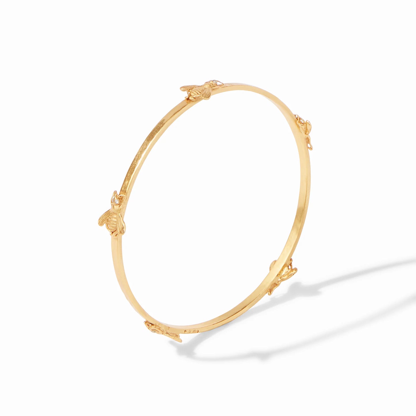 Bee Bangle-Gold Cubic Zirconia