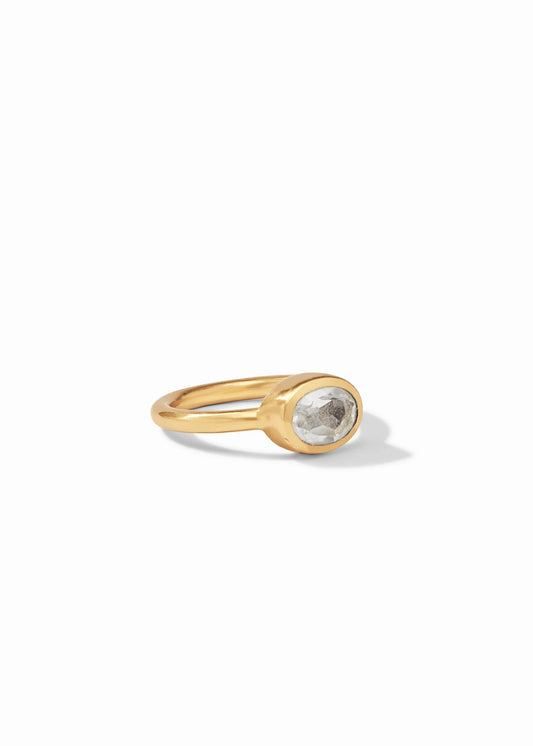 Jewel Stack Gold Ring Cubic Zirconia - Size 8