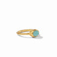 Jewel Stack Gold Ring Iridescent Bahamian Blue - Size 9
