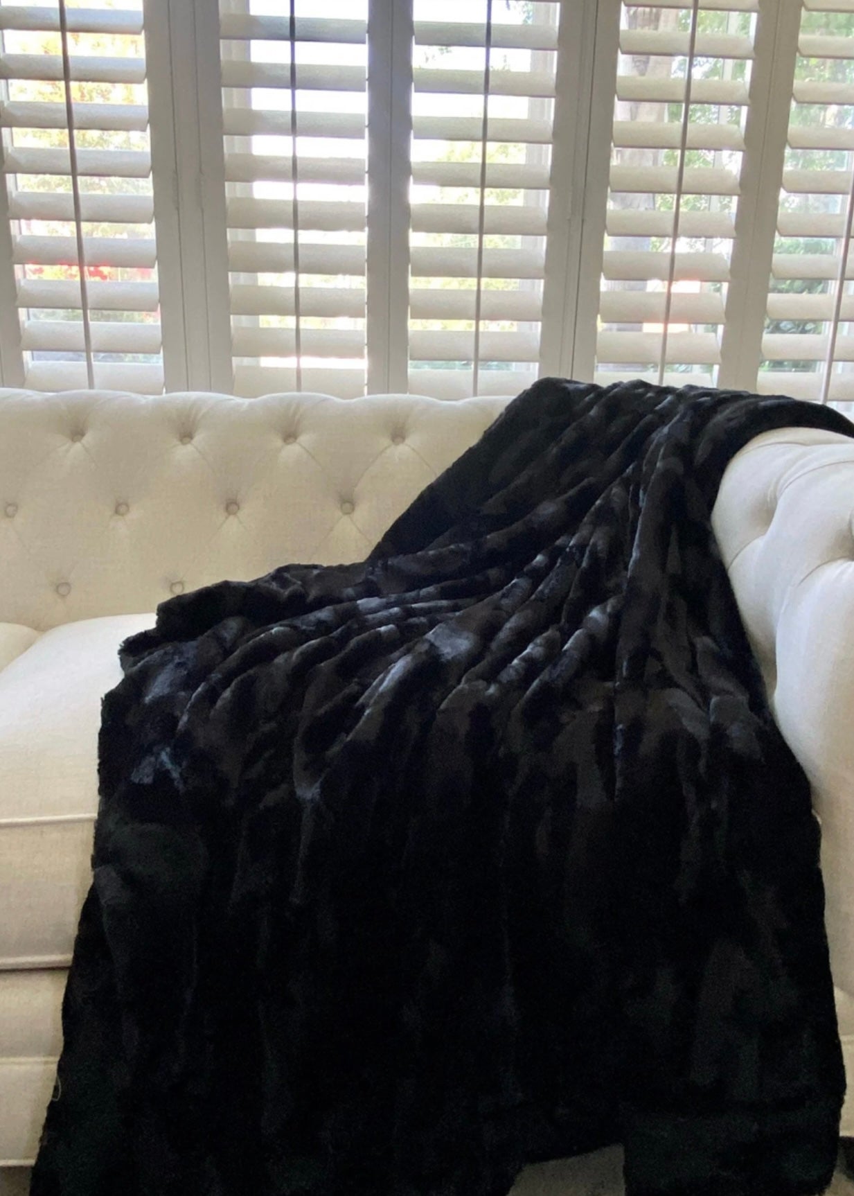 Bella Black Couture Throw