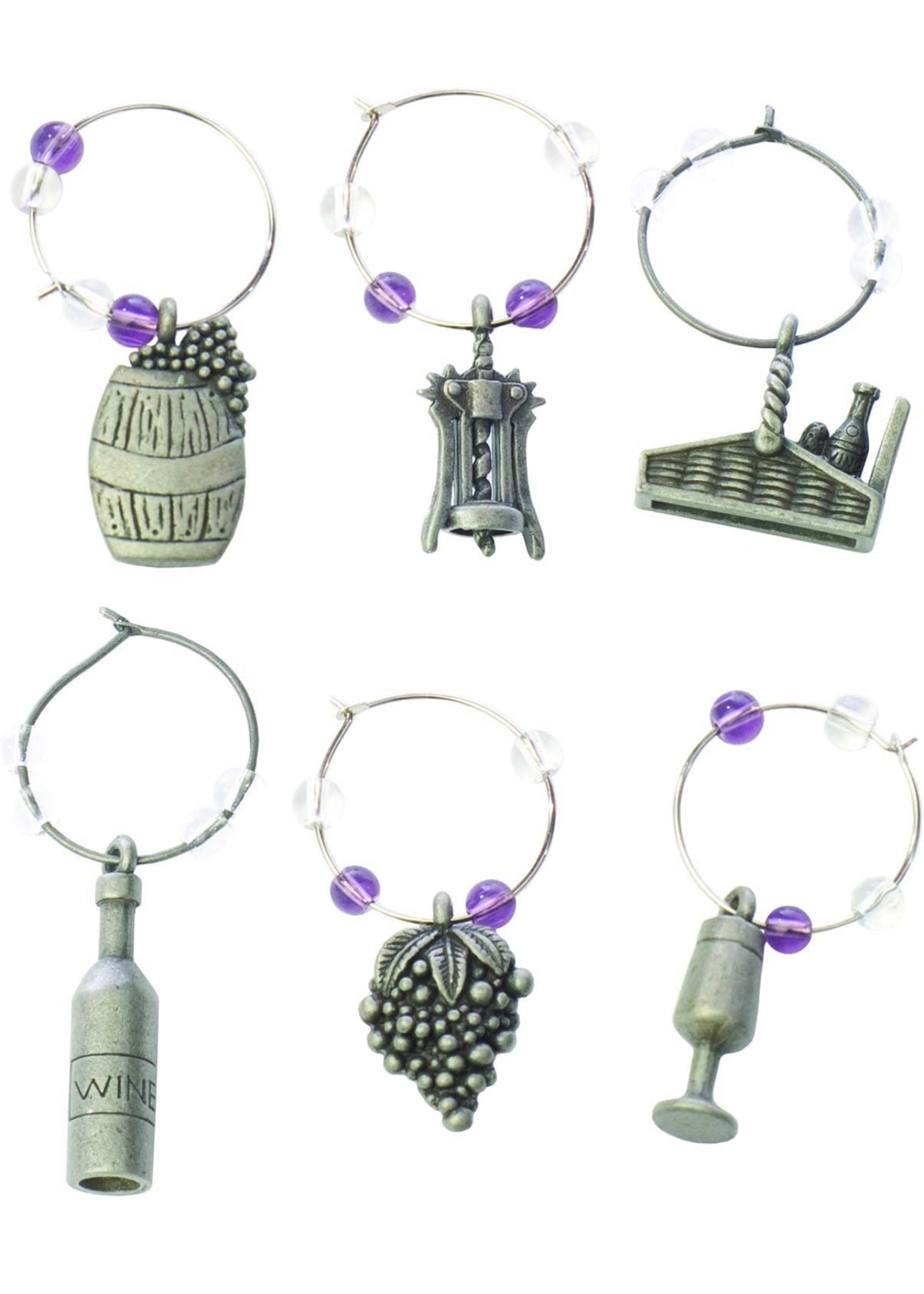 Pewter Wine Charms