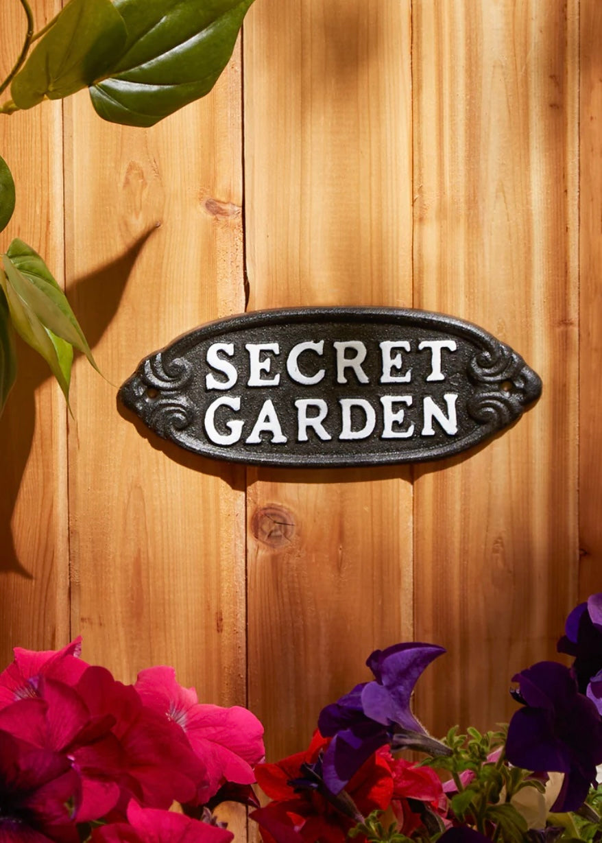Secret Garden Cast Iron Sign