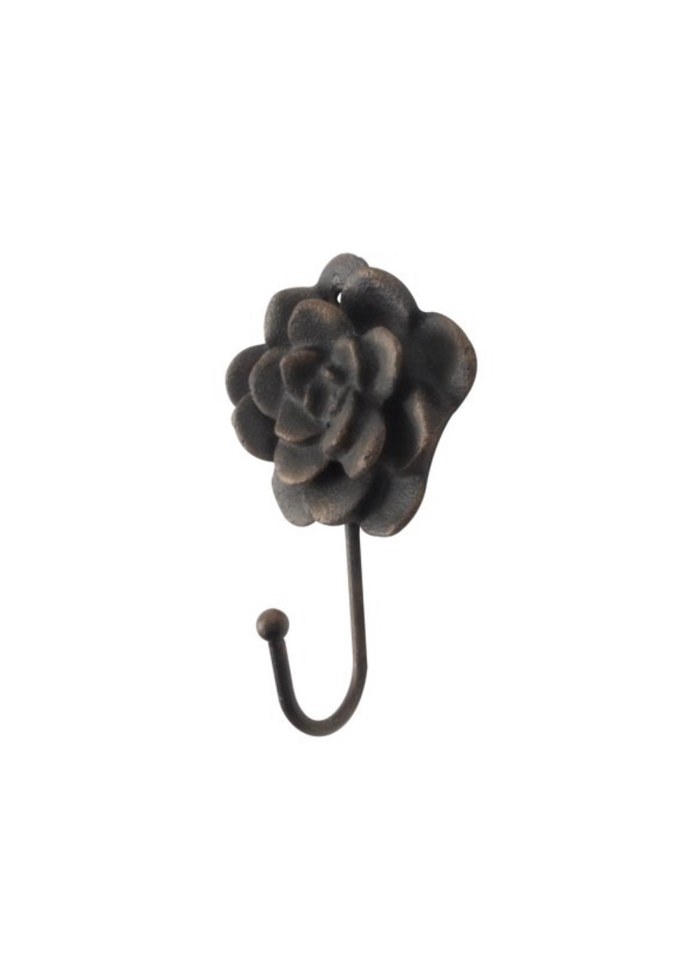Rustic Copper Cast Iron Decorative Rose Hook