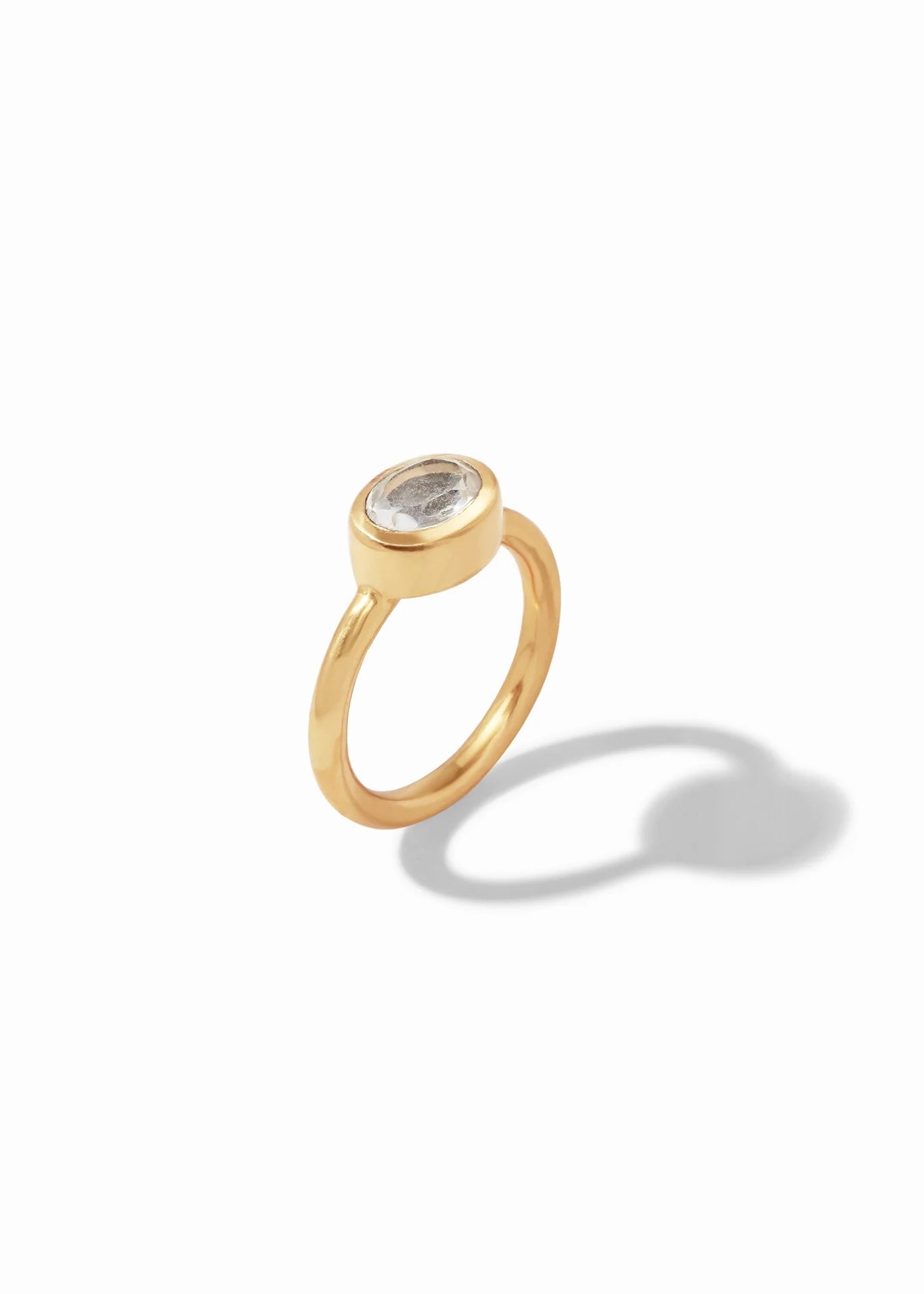 Jewel Stack Gold Ring Cubic Zirconia - Size 8