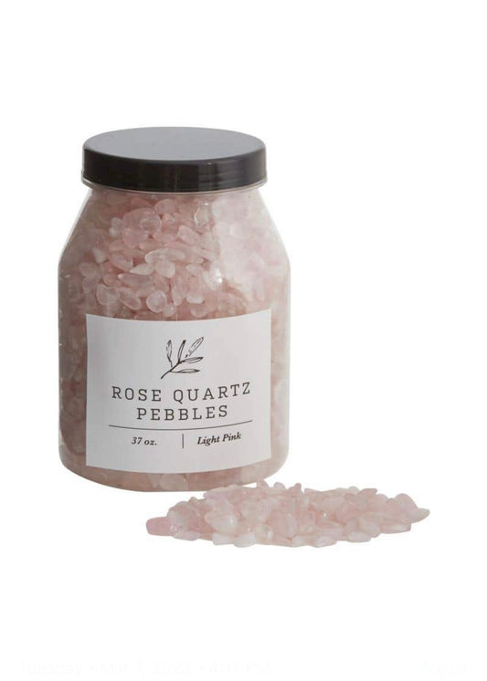 Rose Quartz Pebbles - Light Pink