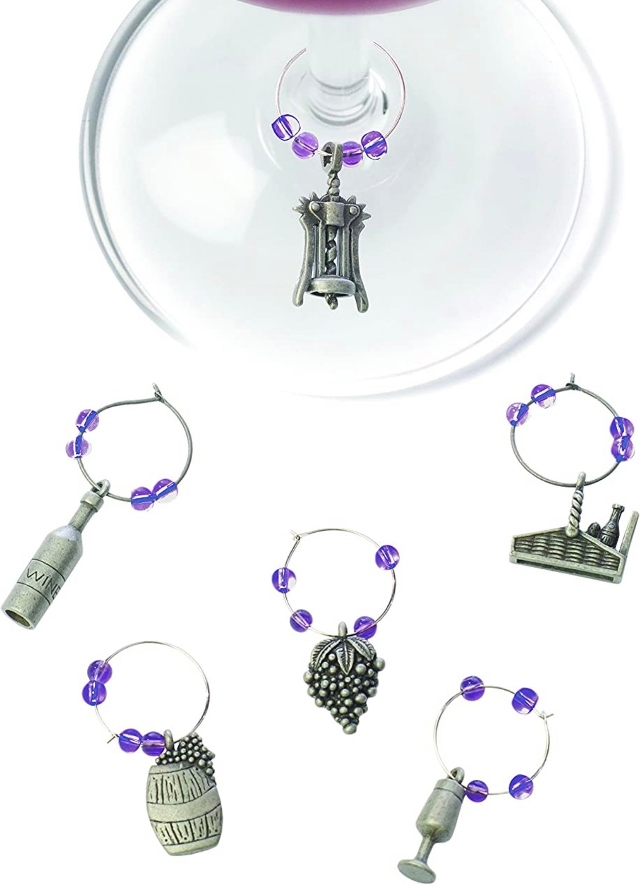 Pewter Wine Charms