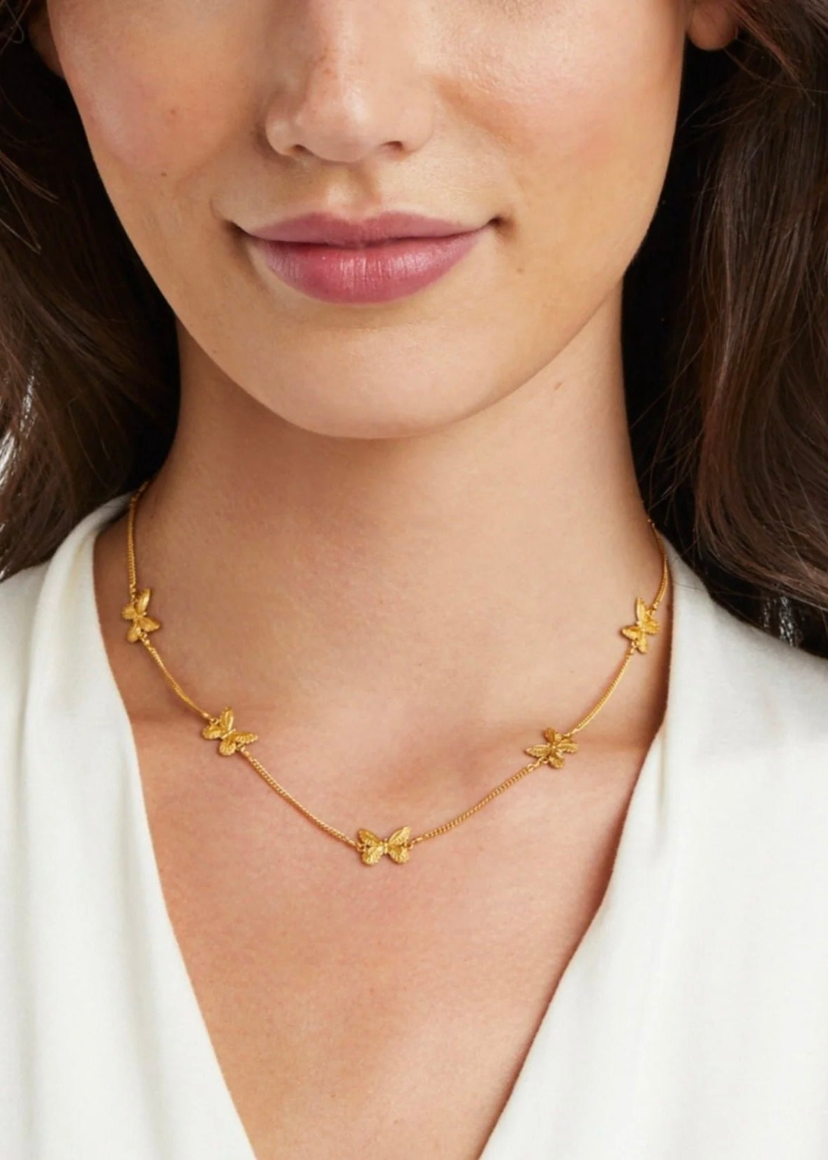 Butterfly Delicate Station Necklace