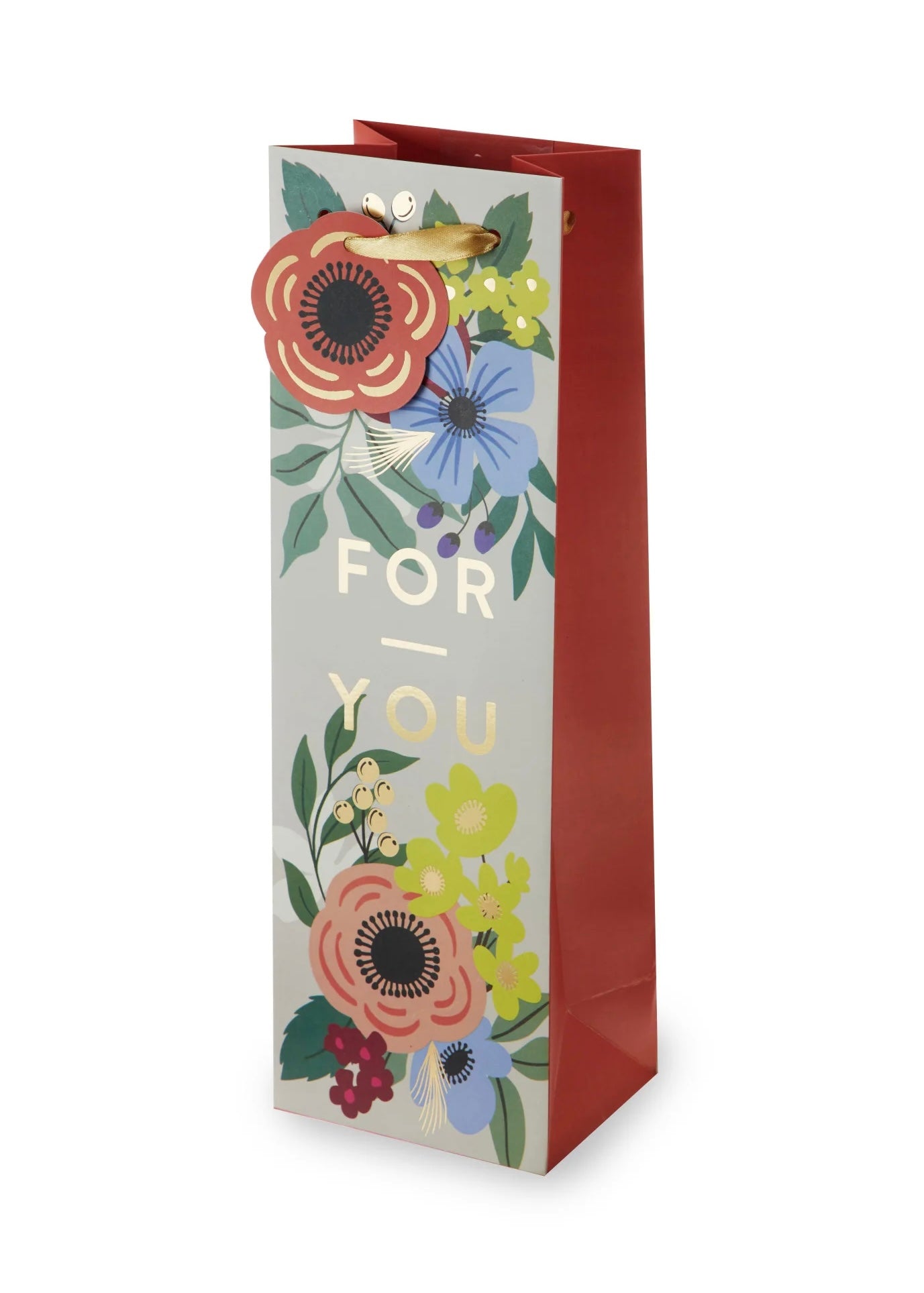 For You Botanical Single Bottle Wine Bag