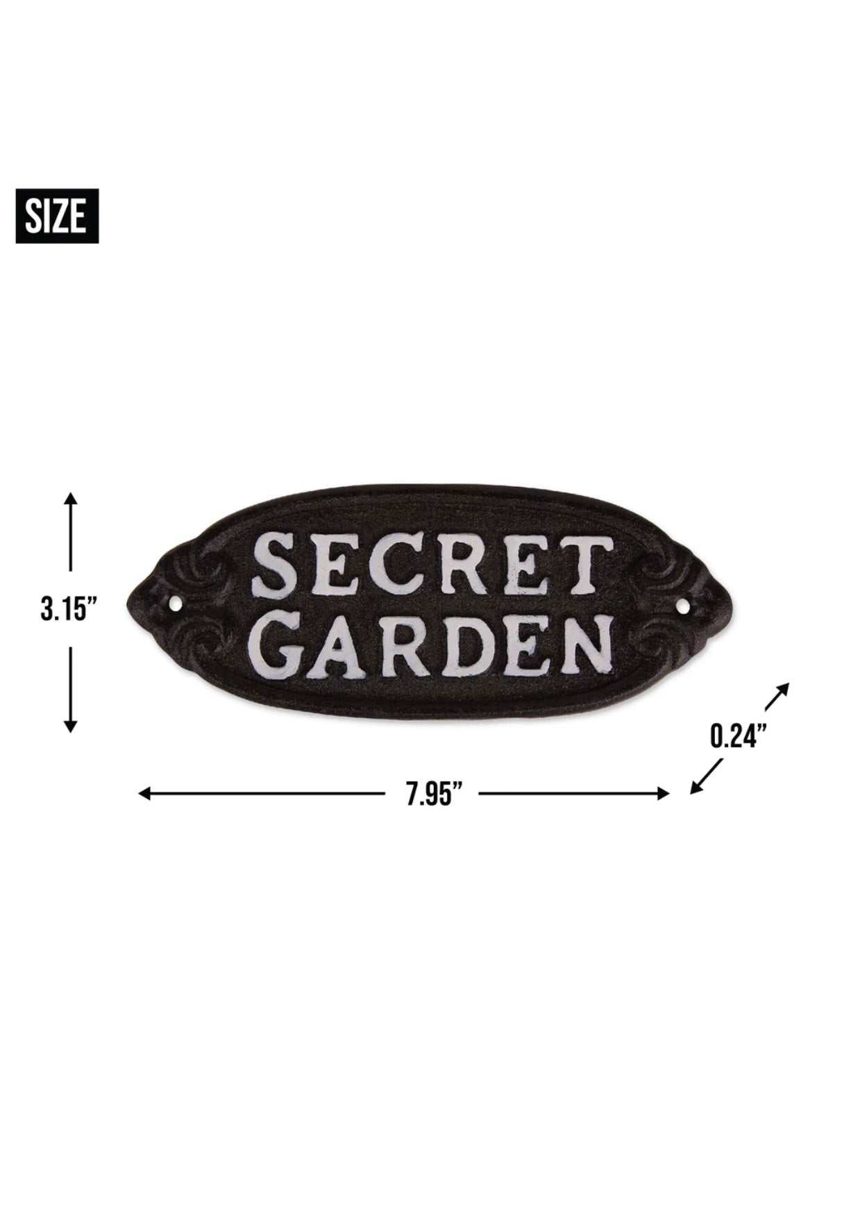 Secret Garden Cast Iron Sign