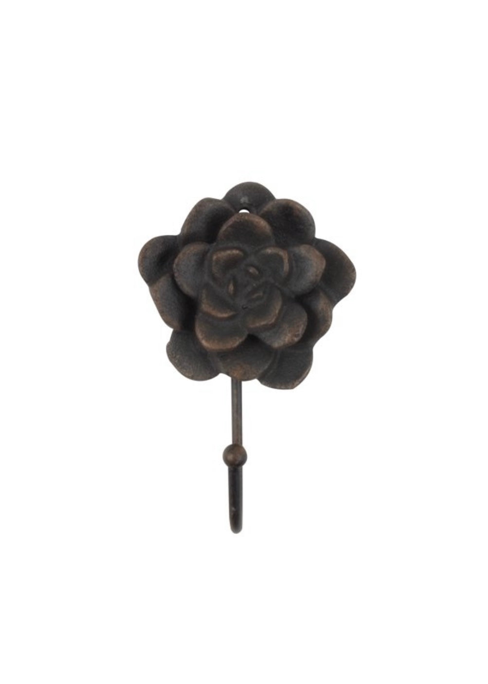 Rustic Copper Cast Iron Decorative Rose Hook