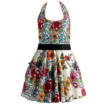 India Flower Vintage Apron