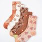 Rufia - Orange Embossed Women's Socks: 1 / One Size