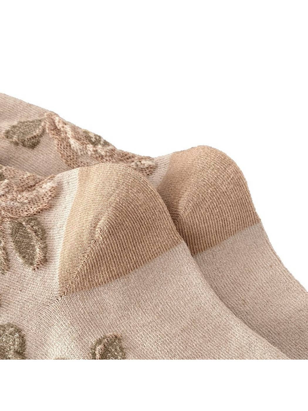 Rufia - Vintage Bloom Embroidered Crew Socks: Navy