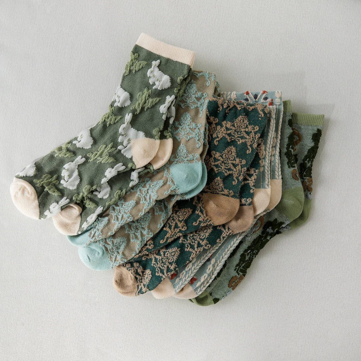 Rufia - Retro Embossed Women's Socks: 1 / One Size
