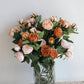 28.75"Real Touch Cabbage Rose: Pale Blush