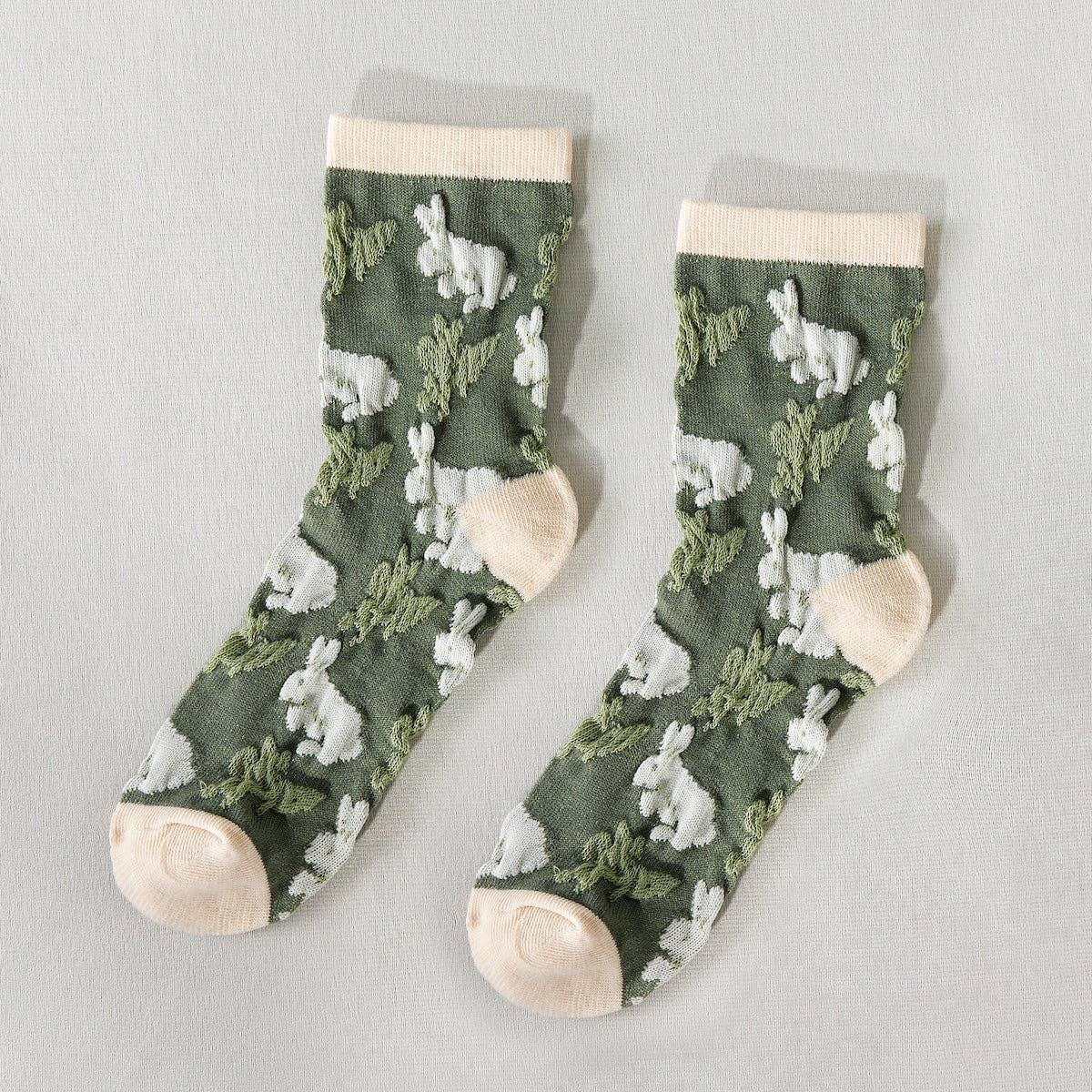 Rufia - Retro Embossed Women's Socks: 1 / One Size