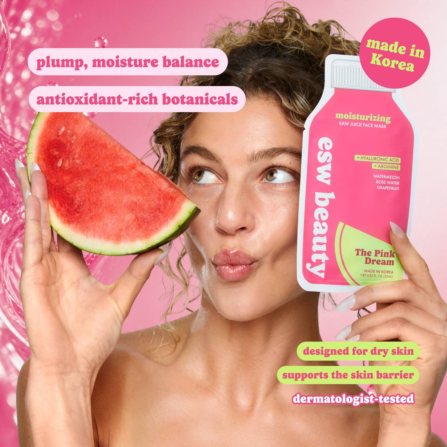 Pink Dream Moisturizing Raw Juice Sheet Mask: With Peg Hole
