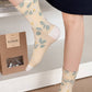 Rufia - Vintage Bloom Embroidered Crew Socks: Navy