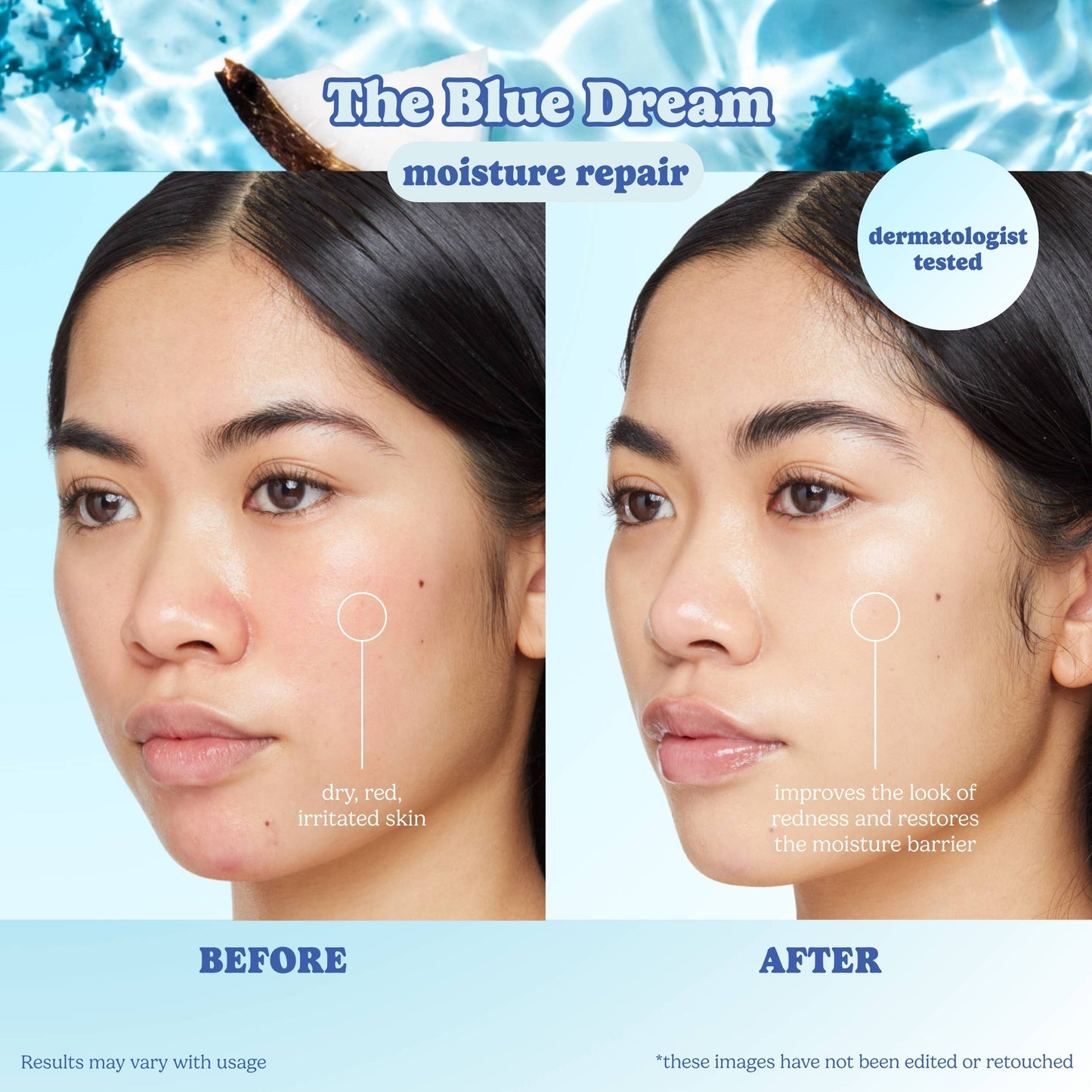The Blue Dream Moisture Repair Raw Juice Mask: With Peg Hole