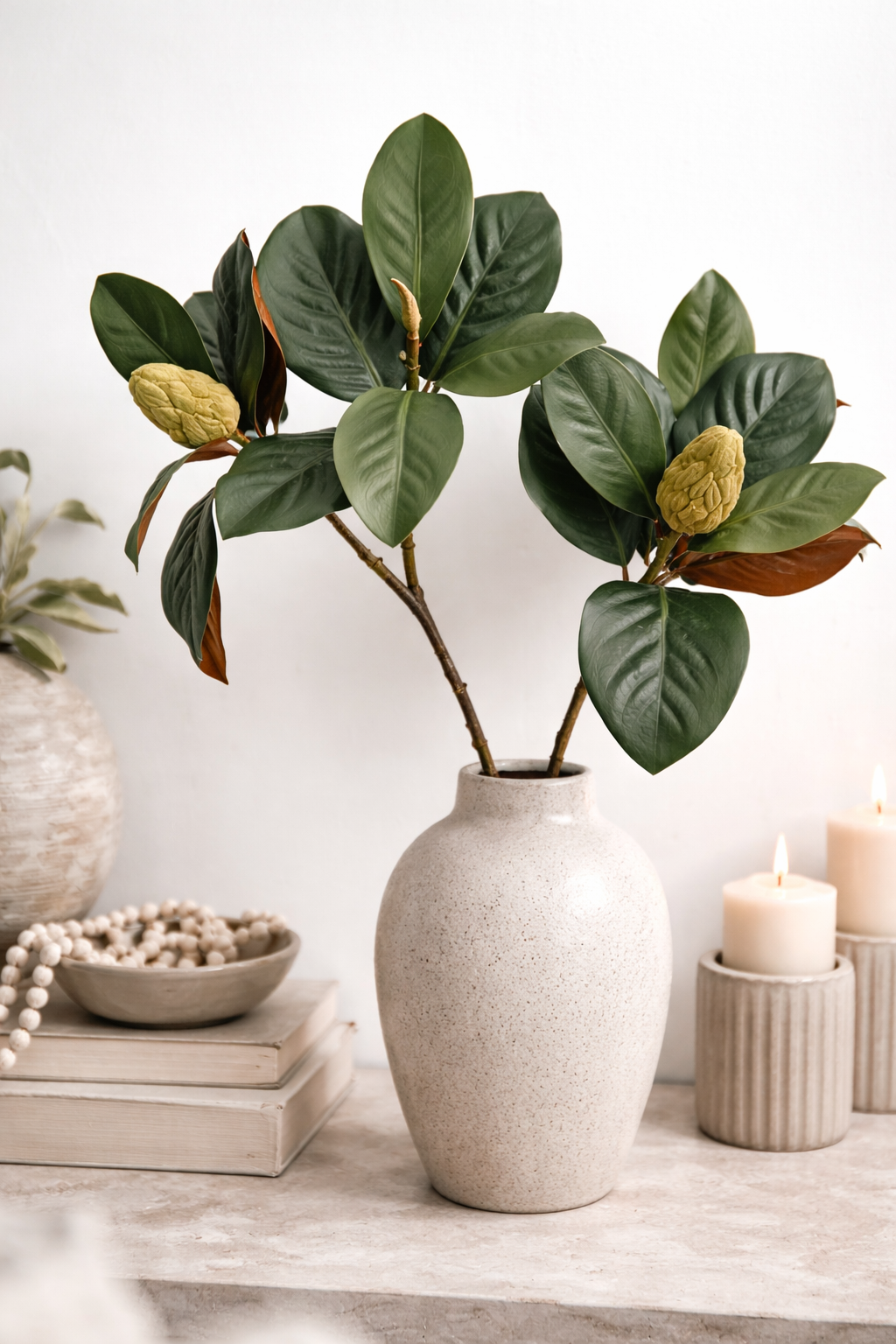 30"Artificial Magnolia Stem w/ Buds