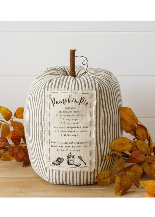 Striped Pumpkin with Pie Patch