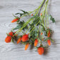 26" Artificial Thistle Eryngium Sea Holly-10Flowers : Orange