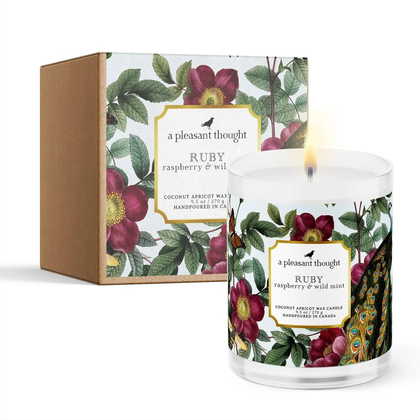 RUBY | RASPBERRY & WILD MINT | CANDLE: Wood