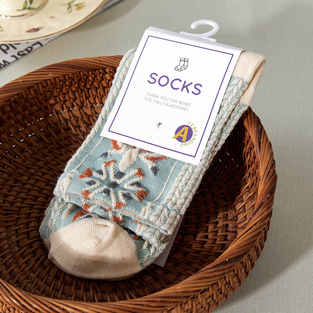 Rufia - Retro Embossed Women's Socks: 1 / One Size