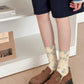 Rufia - Vintage Bloom Embroidered Crew Socks: Navy