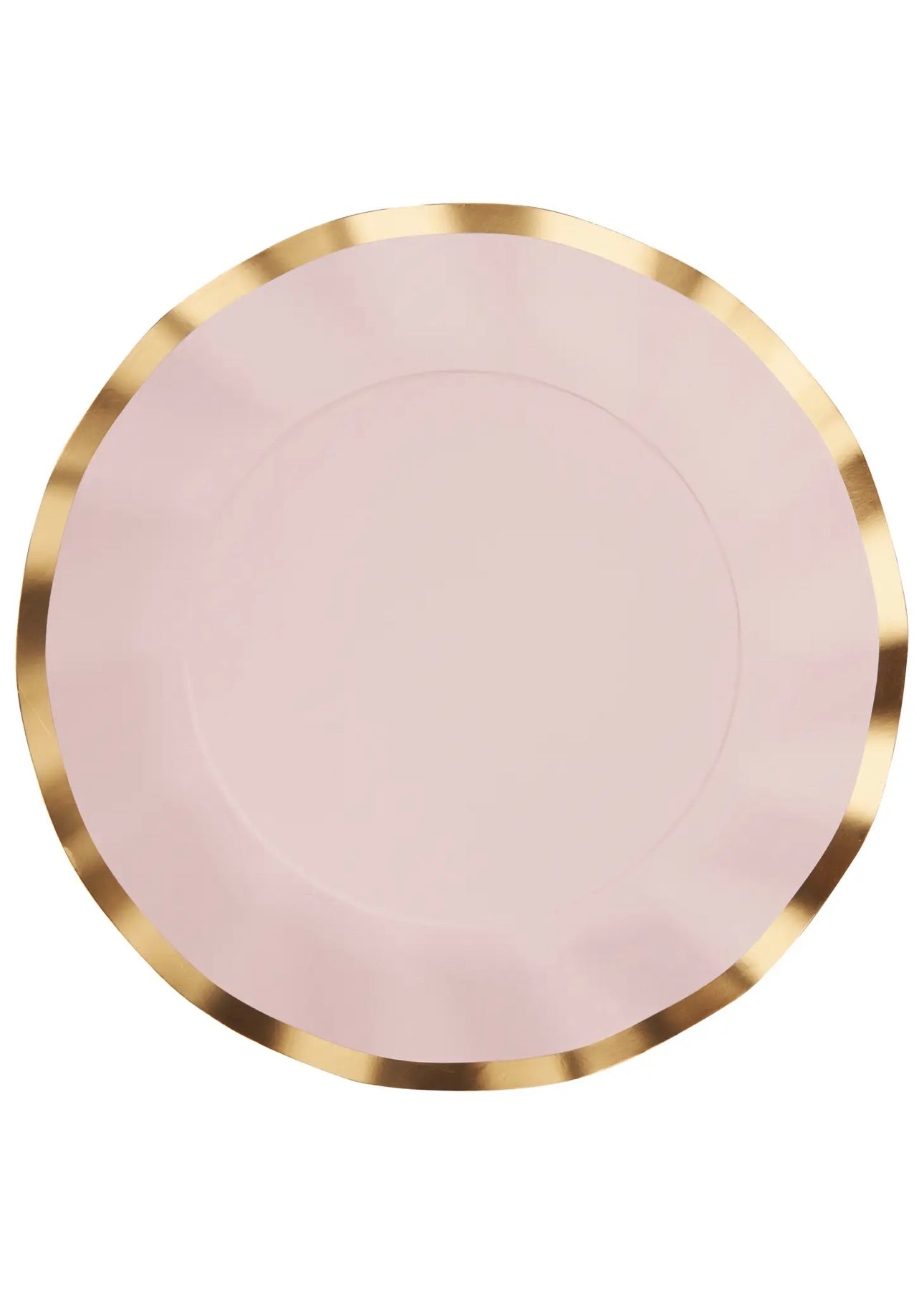 Everyday Blush Wavy Paper Dinner Plate/8ct
