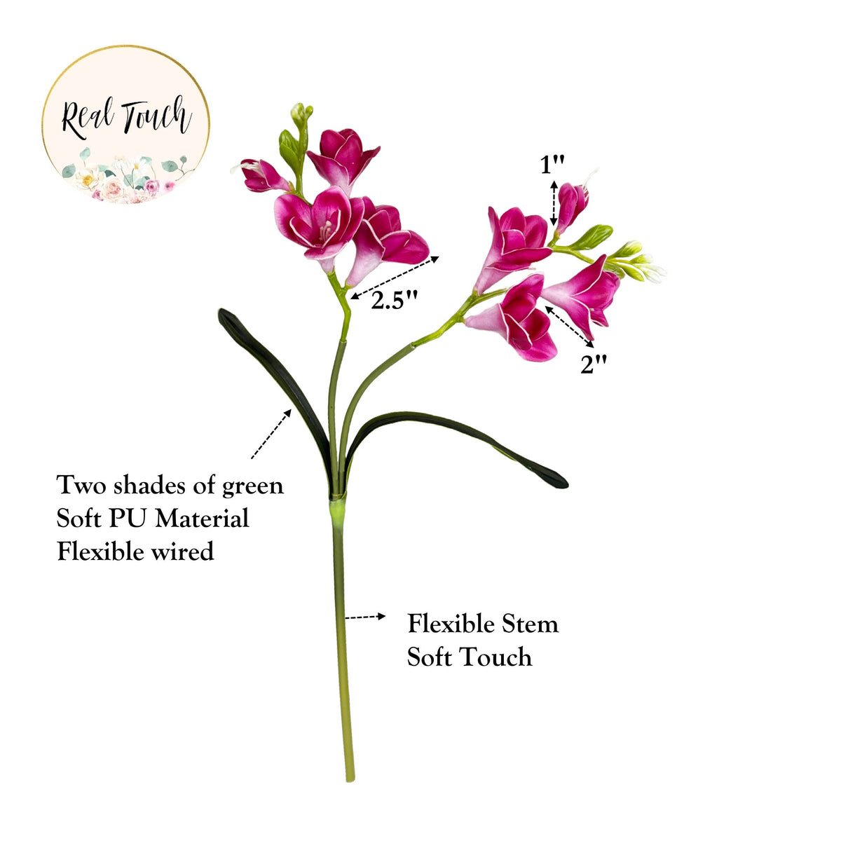 20" Soft Real Touch  Freesia: Soft Coral