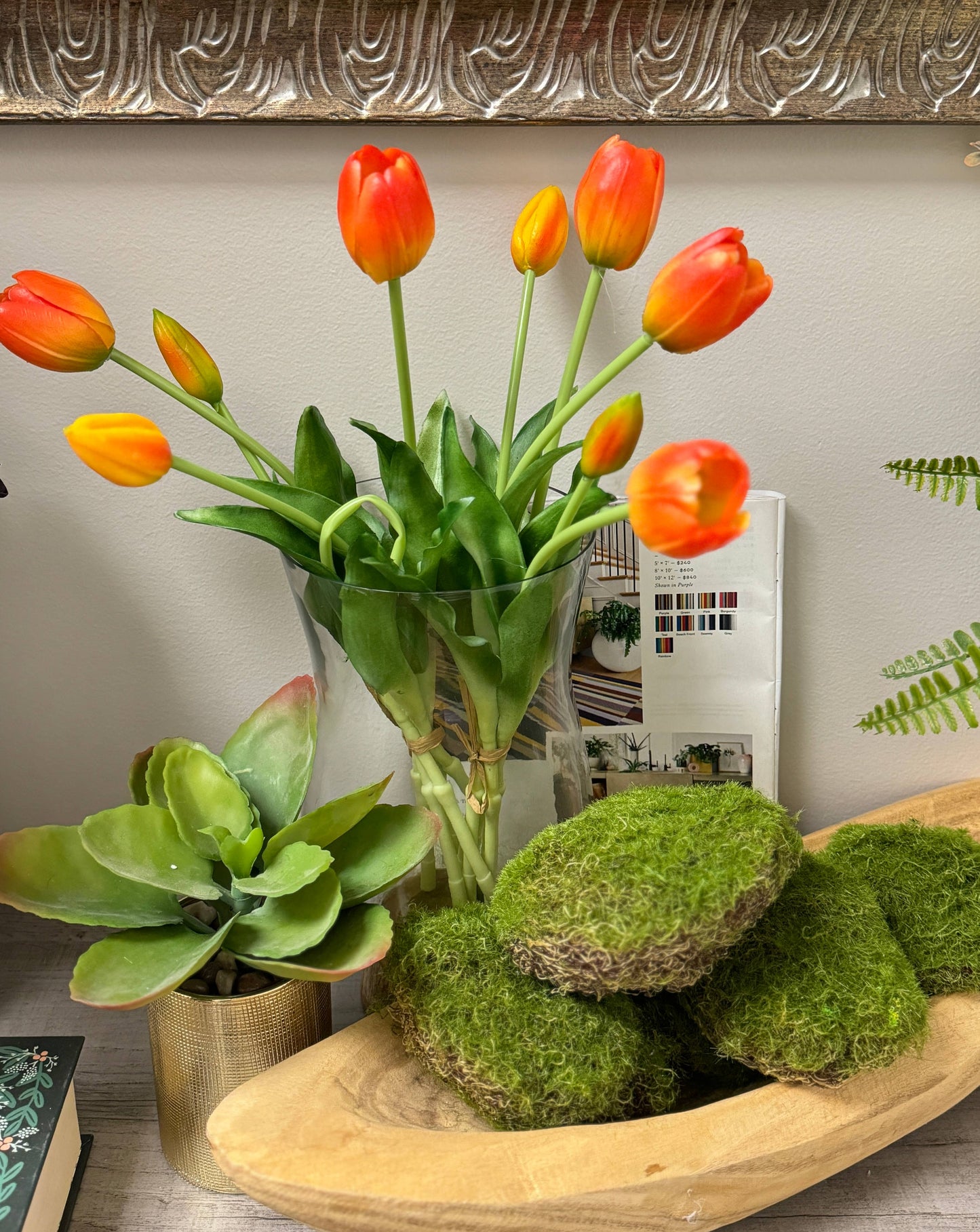 Lifelike Mixed Sizes Artificial Moss pad